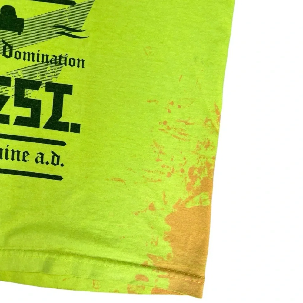 Metal Mulisha Y2K hyper yellow Short Sleeve Tee shirt Streetwear vintage